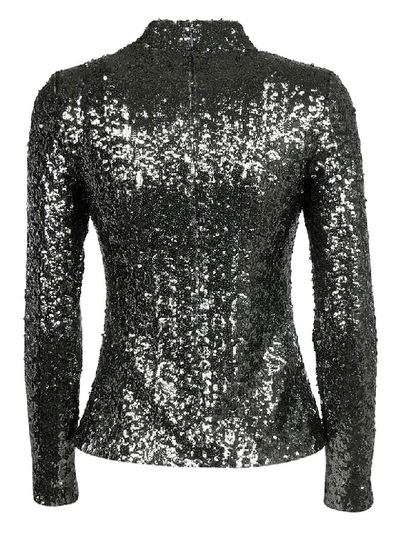 Shop Alexis Sequined Top In Silver