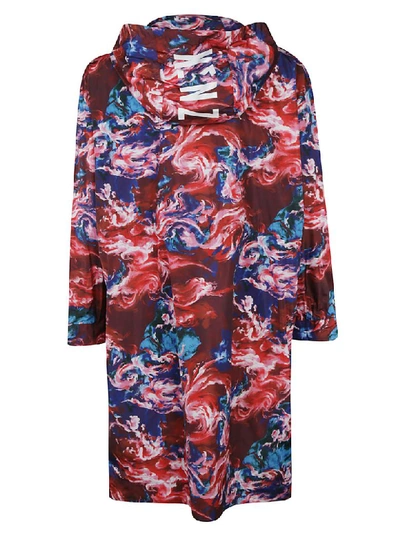 Shop Kenzo Printed Raincoat In Red