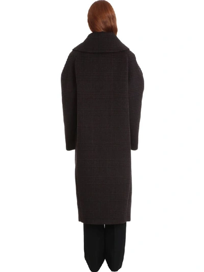Shop Balenciaga Incognito Coat In Brown Wool