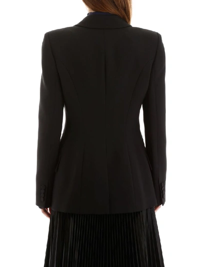 Shop Alexander Mcqueen Bicolor Double Jacket In Black Sapphire (black)