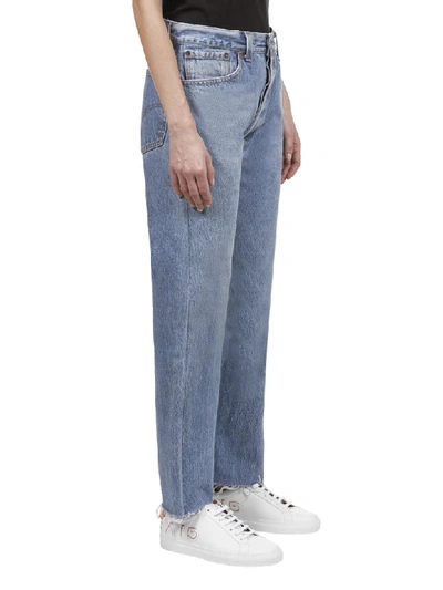 Shop Re/done Faded Boyfriend Jeans In Denim