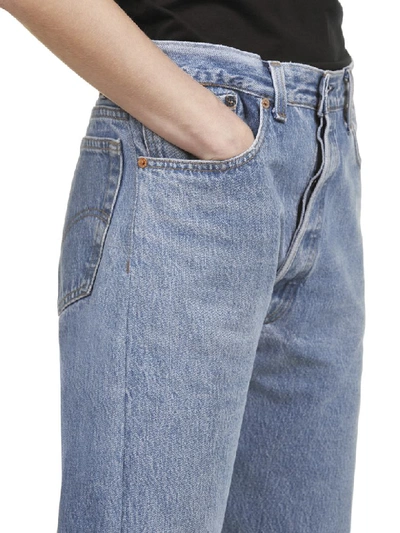 Shop Re/done Faded Boyfriend Jeans In Denim