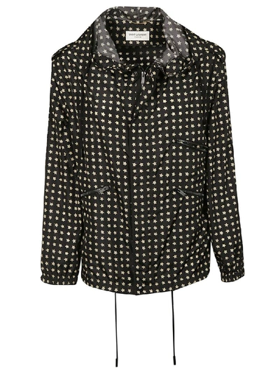 Shop Saint Laurent Star Print Jacket In Black