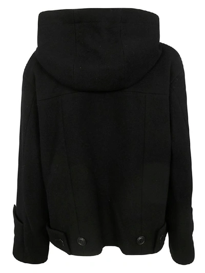 Shop Zucca Hot-line Caban Coat In Black