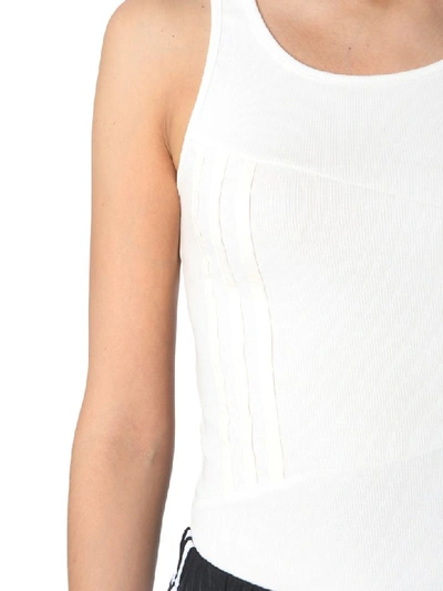 Shop Adidas Originals By Danielle Cathari Ribbed Top In Bianco