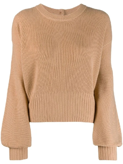 Shop Pinko Chissa Ws Sweater In Beige