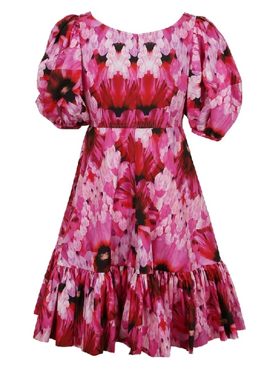 Shop Alexander Mcqueen Mini Dress In Orchid Pink