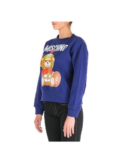 Shop Moschino Roman Teddy Bear Sweatshirt In Viola