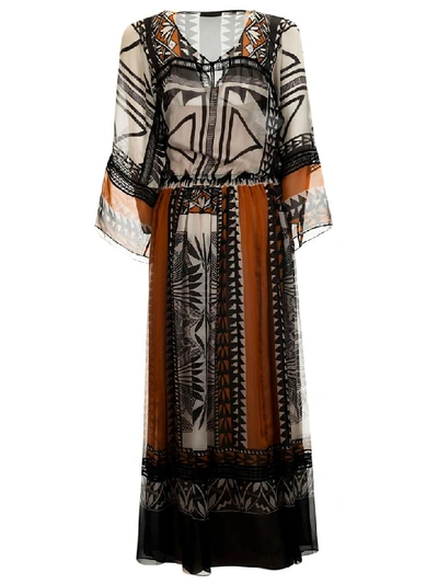 Shop Alberta Ferretti Boho Maxi Dress In Multicolor