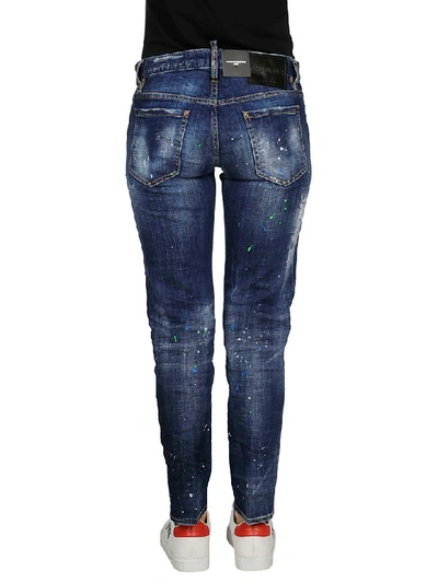 Shop Dsquared2 Jennifer Cropped Jeans In Denim