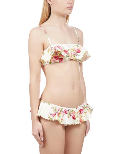 Shop Zimmermann Swimwear In Cream Floral