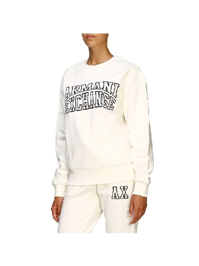 Shop Armani Collezioni Armani Exchange Sweater Sweater Women Armani Exchange In White