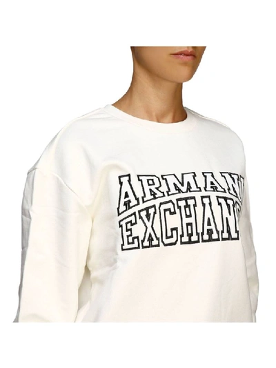Shop Armani Collezioni Armani Exchange Sweater Sweater Women Armani Exchange In White