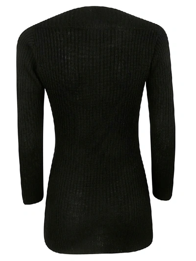 Shop Y's Boat Neck Sweater In Black