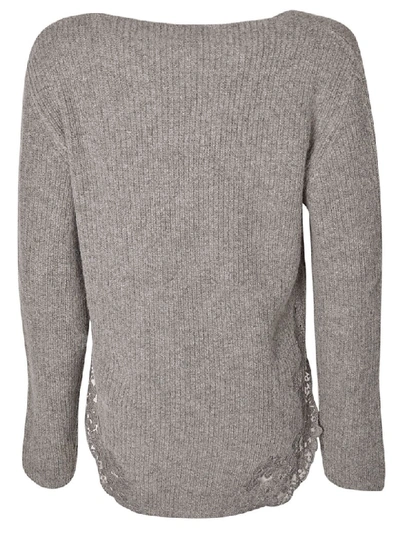 Shop Ermanno Ermanno Scervino Ribbed Knit Jumper In Grey