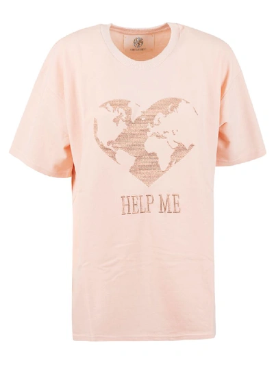 Shop Alberta Ferretti Help Me Oversized T-shirt In Light Pink