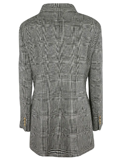 Shop Versace Double Breasted Coat In Grey