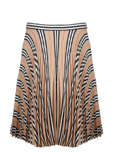 Shop Burberry Skirt In Brown