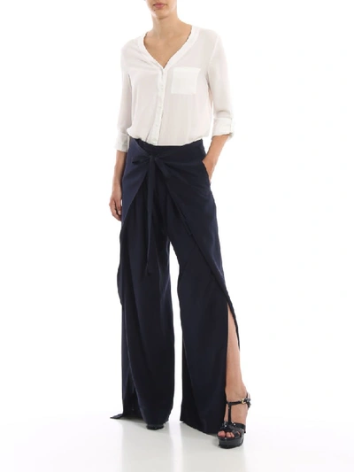 Shop Chloé Trousers In Stormy Night