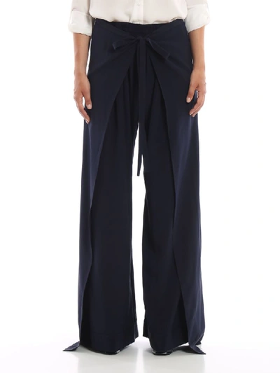 Shop Chloé Trousers In Stormy Night