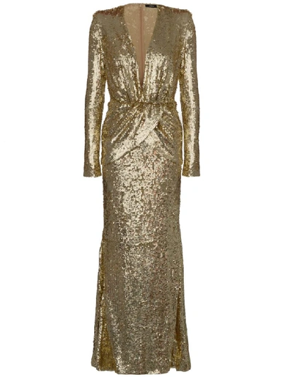 Shop Amen Dress In Gold