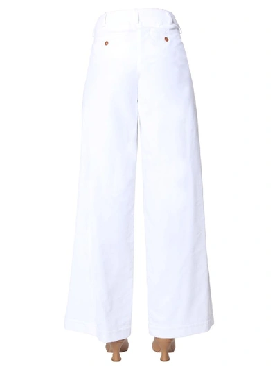 Shop Jejia Pants With Clips In Bianco