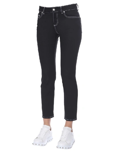 Shop Alexander Mcqueen Slim Fit Pants In Nero