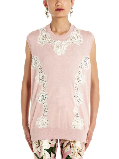 Shop Dolce & Gabbana Vest In Pink