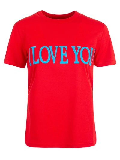 Shop Alberta Ferretti I Love You T-shirt In Red