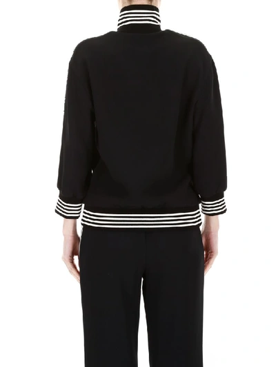 Shop Dolce & Gabbana Lily Patch Sweatshirt In Nero (black)