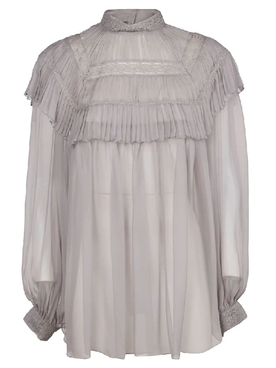 Shop Alberta Ferretti Camicia In Grigio Perla