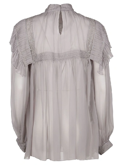 Shop Alberta Ferretti Camicia In Grigio Perla