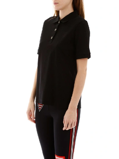 Shop Burberry Malleco Polo Shirt In Black (black)