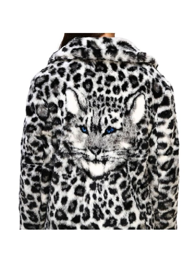 Shop Alberta Ferretti Fur With Animalier And Lynx Pattern In Grey