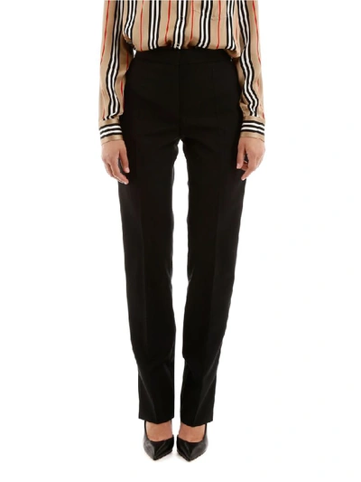 Shop Burberry Harborough Trousers In Black (black)