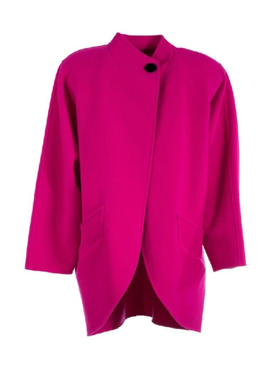 Shop Marc Jacobs Buttoned Coat In Rosa