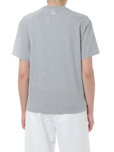Shop Golden Goose Serial Lover Grey Cotton T-shirt In Melgrey/white
