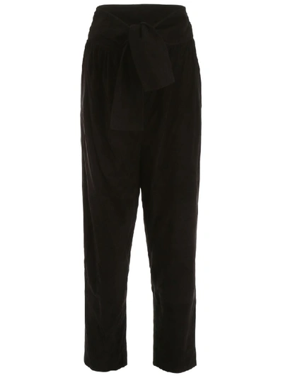 Shop Zimmermann Suede Espionage Trousers In Black (black)