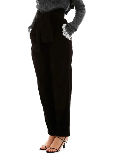 Shop Zimmermann Suede Espionage Trousers In Black (black)