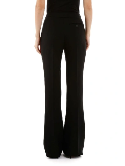 Shop Alexander Mcqueen Trousers With Satin Bands In Black (black)