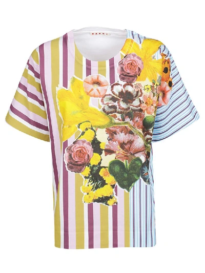 Shop Marni Printed Top In Maize