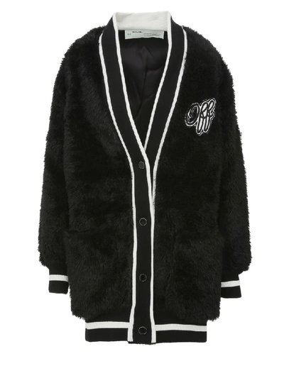 Shop Off-white Cardigan In Black