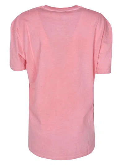 Shop N°21 Logo Print T-shirt In Pink/white