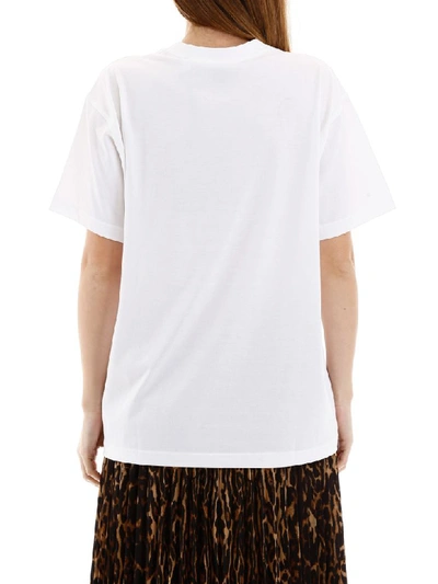 Shop Burberry T-shirt With Coordinates In White (white)