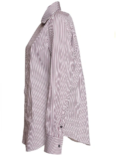 Shop Dsquared2 Dsquared 2 Cotton Stripe Dean Shirt In Bordeaux