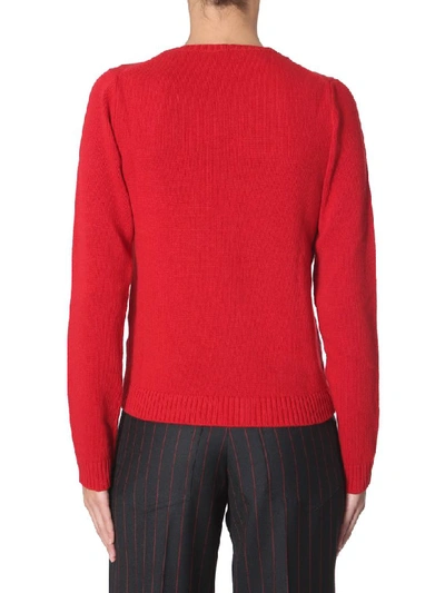 Shop N°21 Jacquard Anchor Sweater In Rosso