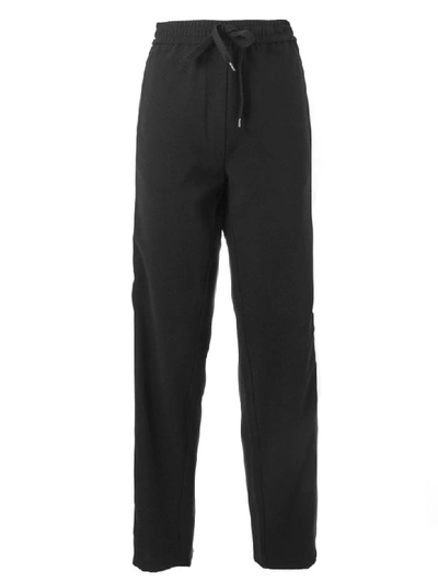 Shop N°21 Black Fabric Trousers In Nero