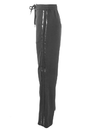 Shop N°21 Black Fabric Trousers In Nero