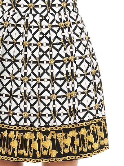 Shop Versace Belts Meduse Skirt In Multicolor