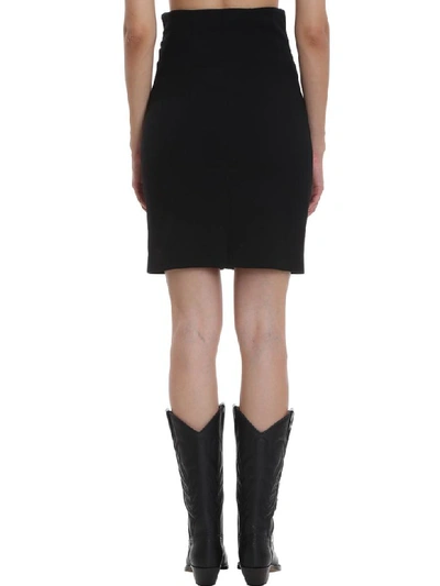 Shop Off-white High Waist Skirt In Black Viscose